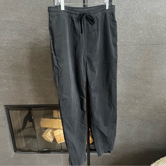 James Perse Black Drawstring Cotton Pants Size Medium - Picture 1 of 13